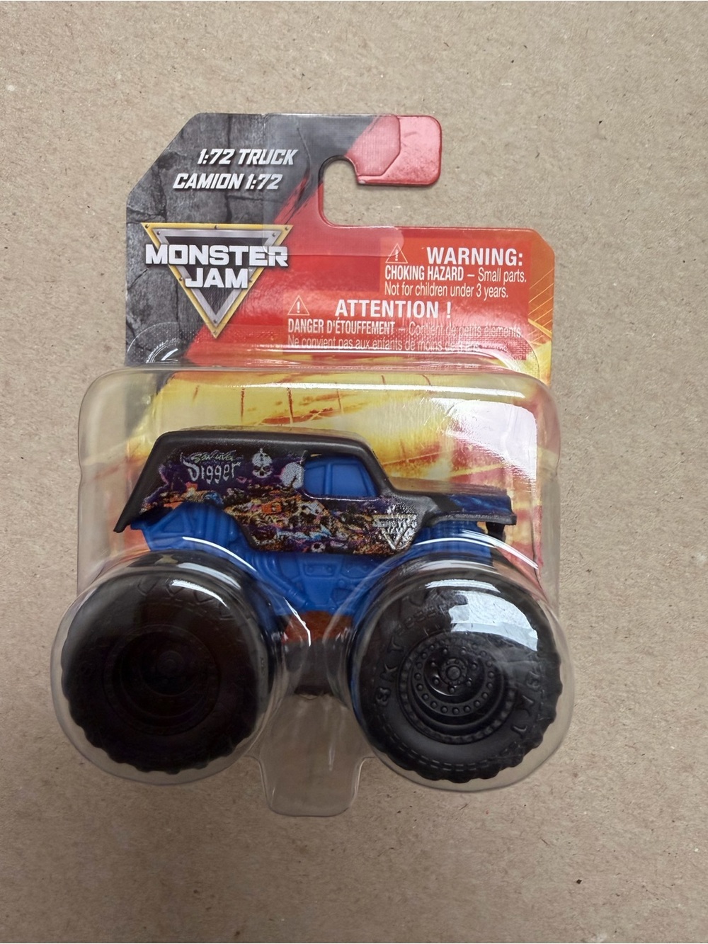 Monster Jam Son-Uva Digger 1:72 Mini Monster Truck Blue Black Spin Master 2026